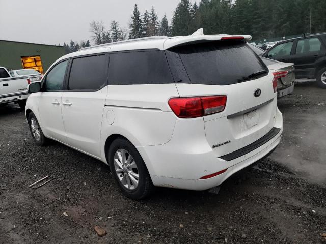 KNDMB5C18G6087408 - 2016 KIA SEDONA LX WHITE photo 2