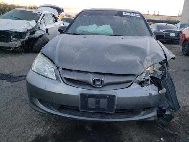 1HGES16365L010935 - 2005 HONDA CIVIC DX VP SILVER photo 5