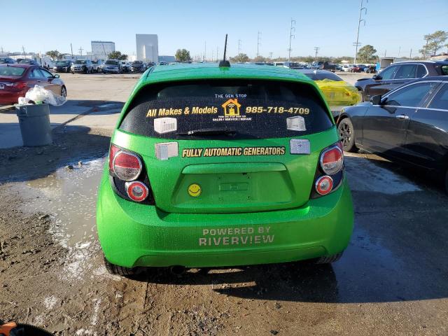 1G1JC6SH6F4142543 - 2015 CHEVROLET SONIC LT GREEN photo 6