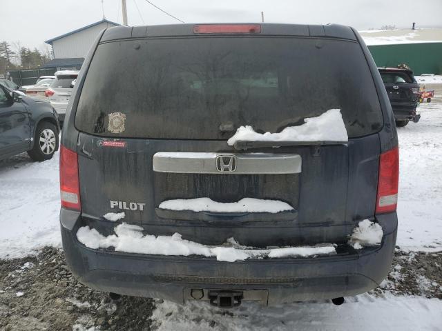 5FNYF4H20CB026330 - 2012 HONDA PILOT LX BLUE photo 6