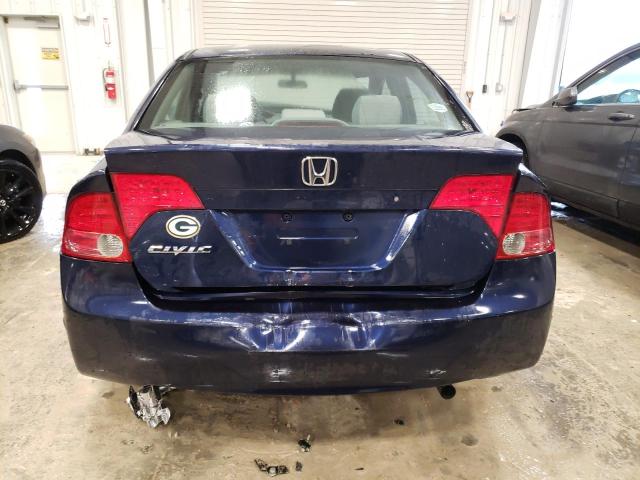 1HGFA16827L092071 - 2007 HONDA CIVIC EX BLUE photo 6