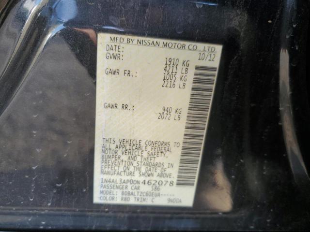 1N4AL3AP0DN462078 - 2013 NISSAN ALTIMA 2.5 შავი ფოტო 12