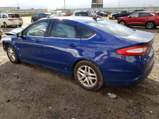 3FA6P0H79FR123947 - 2015 FORD FUSION SE BLUE photo 2