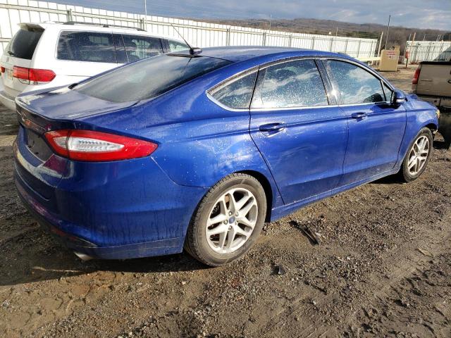 3FA6P0H79FR123947 - 2015 FORD FUSION SE BLUE photo 3