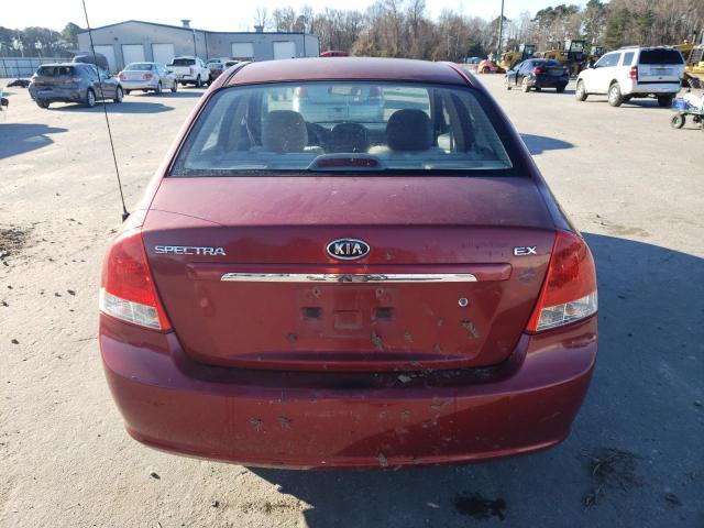 KNAFE121185539567 - 2008 KIA SPECTRA EX BURGUNDY photo 6