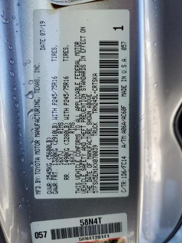 5TFSX5EN1KX070039 - 2019 TOYOTA TACOMA ACCESS CAB SILVER photo 13