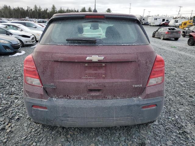 3GNCJKSB0FL166798 - 2015 CHEVROLET TRAX LS BURGUNDY photo 6