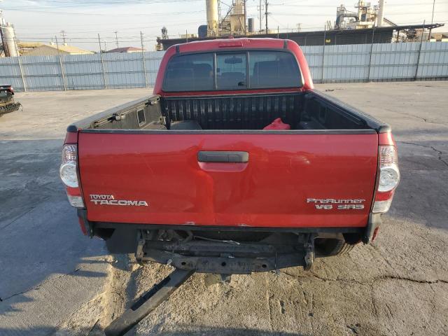 3TMKU4HNXAM023756 - 2010 TOYOTA TACOMA DOUBLE CAB PRERUNNER LONG BED RED photo 6