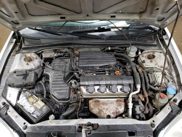 1HGEM22911L001659 - 2001 HONDA CIVIC SI SILVER photo 11