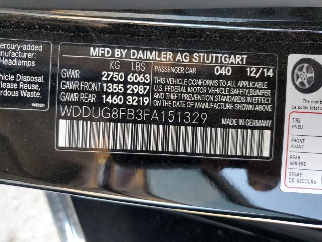 WDDUG8FB3FA151329 - 2015 MERCEDES-BENZ S 550 4MATIC BLACK photo 13