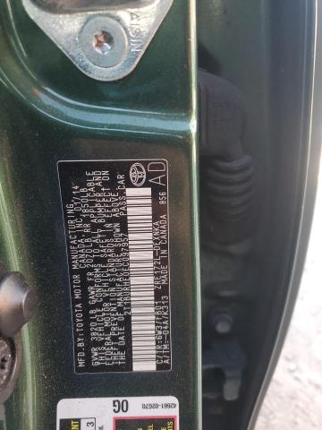 2T1BURHE0EC097957 - 2014 TOYOTA COROLLA L GREEN photo 13