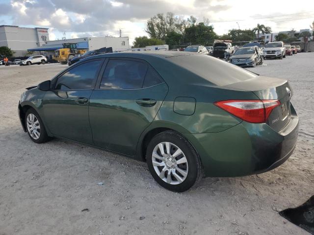 2T1BURHE0EC097957 - 2014 TOYOTA COROLLA L GREEN photo 2