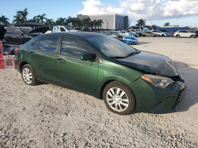 2T1BURHE0EC097957 - 2014 TOYOTA COROLLA L GREEN photo 4