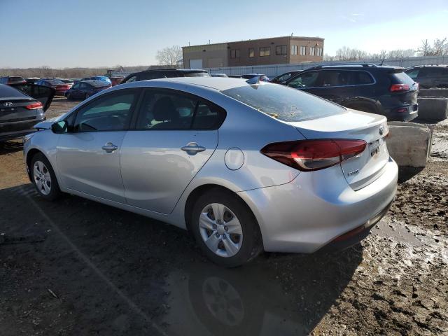 3KPFL4A76HE110591 - 2017 KIA FORTE LX SILVER photo 2