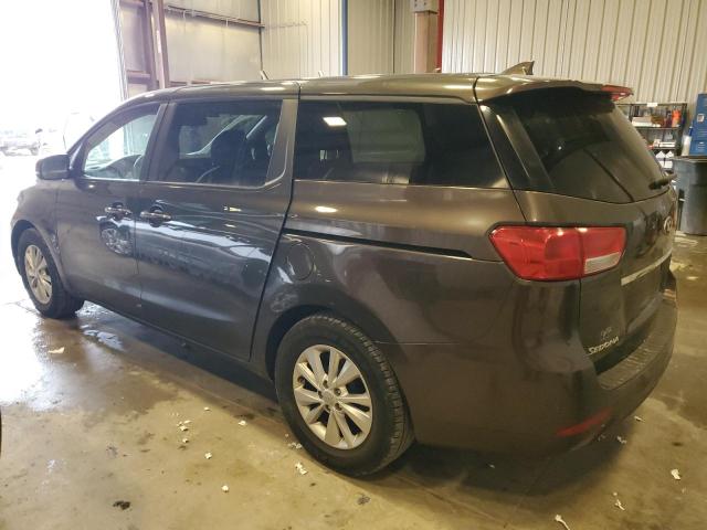 KNDMB5C16H6244838 - 2017 KIA SEDONA LX BROWN photo 2