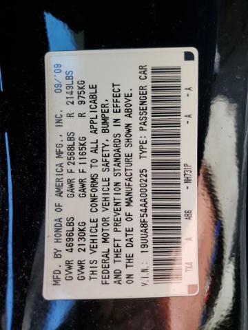 19UUA8F54AA000225 - 2010 ACURA TL შავი ფოტო 12