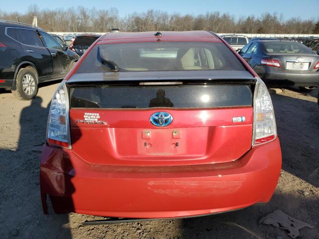 JTDKN3DU6A0137616 - 2010 TOYOTA PRIUS RED photo 6