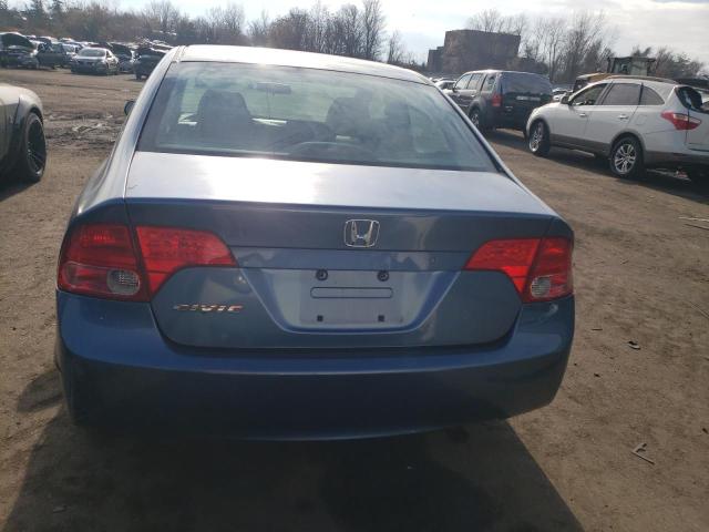 2HGFA16528H518281 - 2008 HONDA CIVIC LX BLUE photo 6