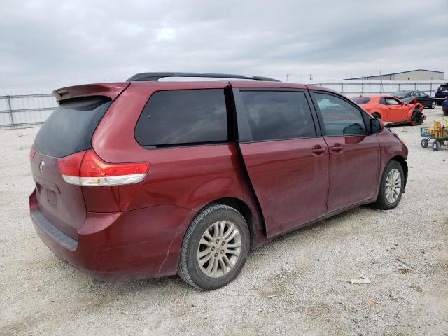 5TDYK3DC5CS195825 - 2012 TOYOTA SIENNA XLE RED photo 3