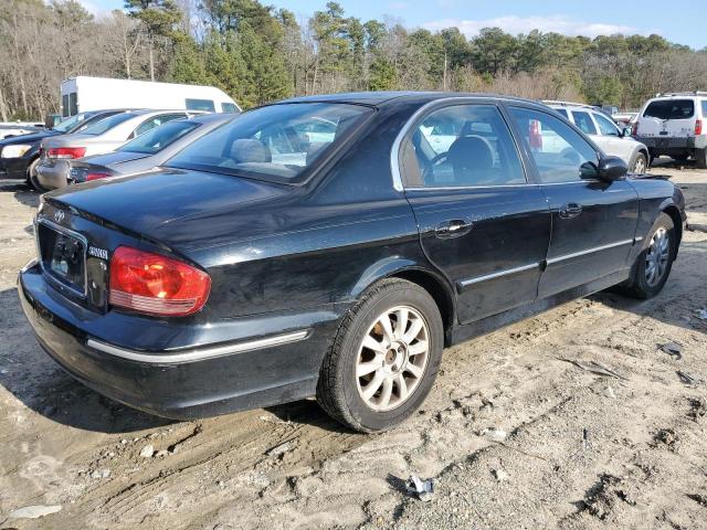 KMHWF35H44A912294 - 2004 HYUNDAI SONATA GLS BLACK photo 3