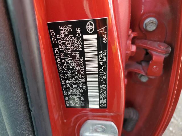 JTKKU10418J004885 - 2008 TOYOTA SCION XD RED photo 13