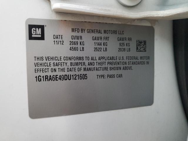 1G1RA6E49DU121605 - 2013 CHEVROLET VOLT Weiß Foto 13