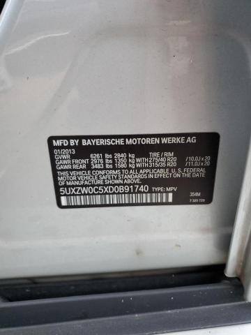 5UXZW0C5XD0B91740 - 2013 BMW X5 XDRIVE35D SILVER photo 14