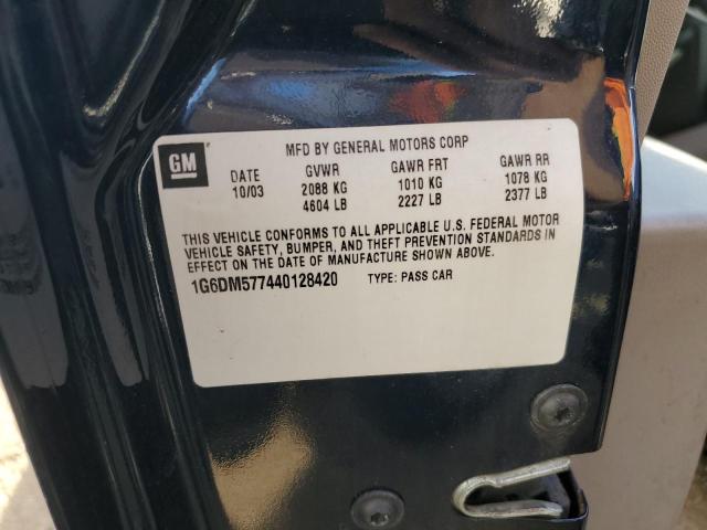 1G6DM577440128420 - 2004 CADILLAC CTS BLUE photo 12