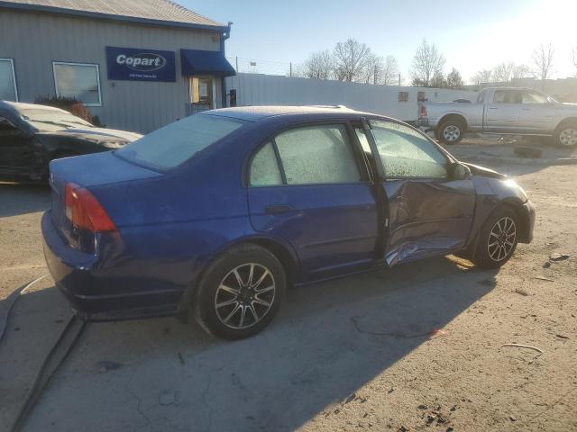 1HGES163X4L012864 - 2004 HONDA CIVIC DX VP Կապույտ լուսանկար 3