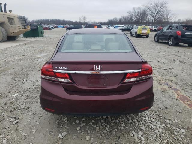 19XFB2F94FE274355 - 2015 HONDA CIVIC EXL ბურგუნდია ფოტო 6