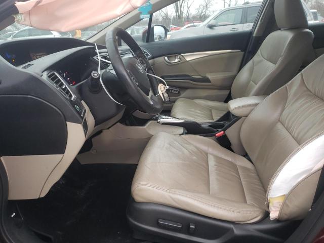 19XFB2F94FE274355 - 2015 HONDA CIVIC EXL ბურგუნდია ფოტო 7