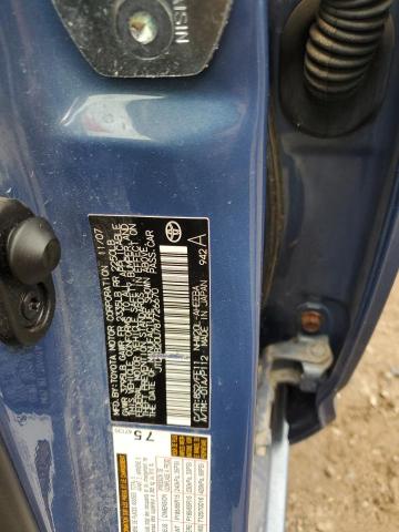 JTDKB20U787726670 - 2008 TOYOTA PRIUS BLUE photo 12