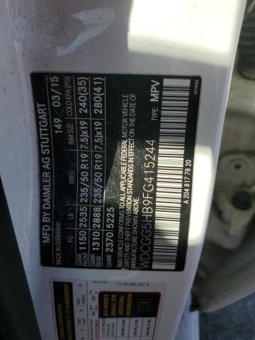 WDCGG5HB9FG415244 - 2015 MERCEDES-BENZ GLK 350 白色 照片 14