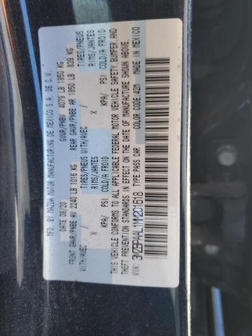 3MZBPAAL1MM201618 - 2021 MAZDA 3 BLUE photo 12