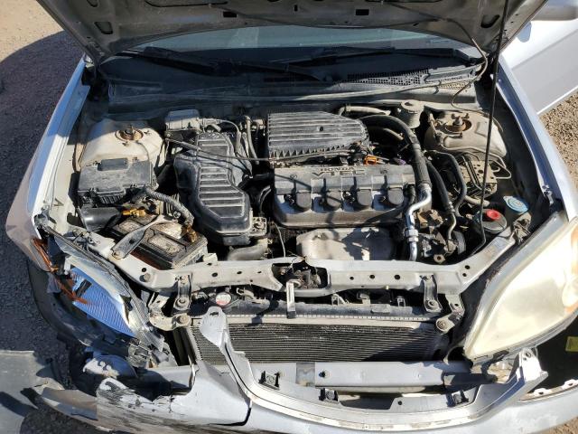 1HGEM22962L027532 - 2002 HONDA CIVIC EX SILVER photo 11