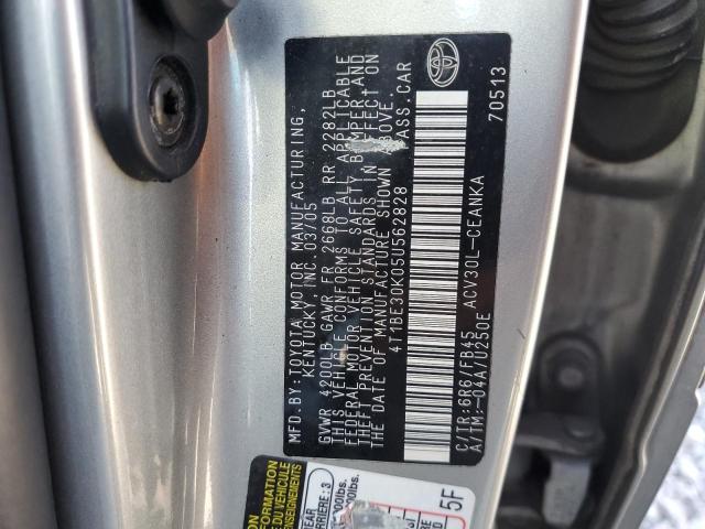 4T1BE30K05U562828 - 2005 TOYOTA CAMRY LE GRAY photo 13