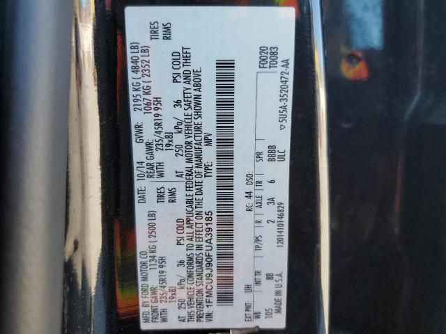 1FMCU9J90FUA39185 - 2015 FORD ESCAPE TITANIUM 黑色 照片 13