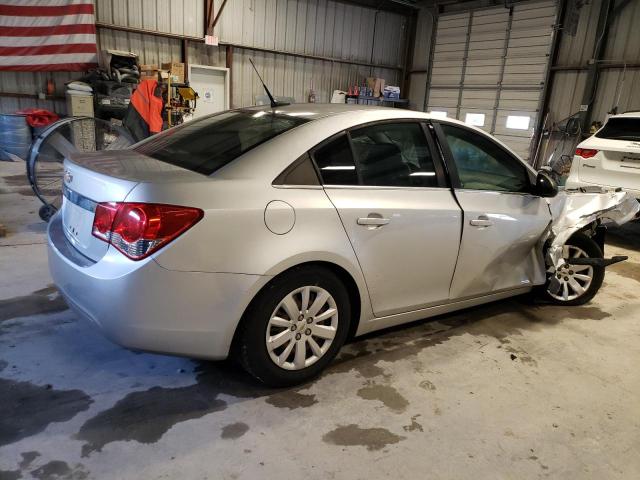 1G1PC5SH0B7109986 - 2011 CHEVROLET CRUZE LS SILVER photo 3