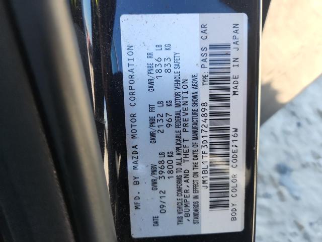 JM1BL1TF3D1724898 - 2013 MAZDA 3 I GRAY photo 12