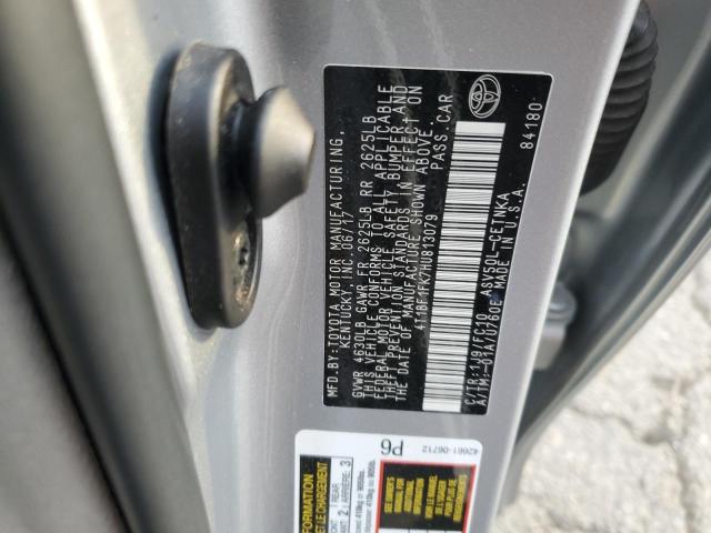 4T1BF1FK7HU813079 - 2017 TOYOTA CAMRY LE SILVER photo 12