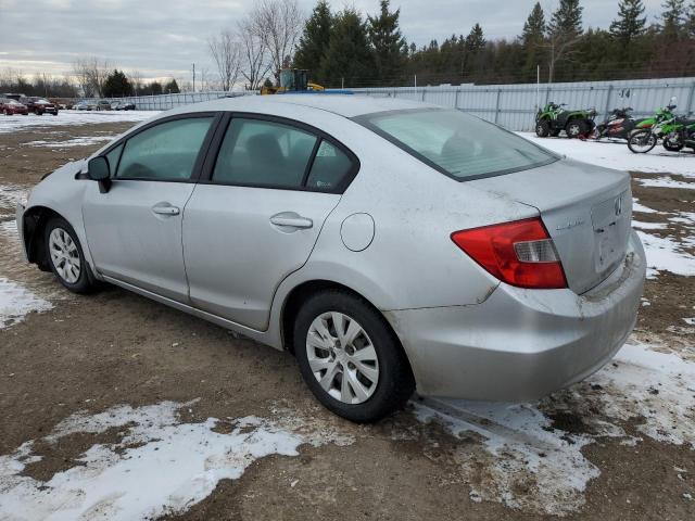 2HGFB2F45CH058147 - 2012 HONDA CIVIC LX SILVER photo 2