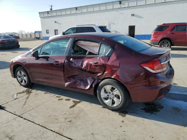 2HGFB2F58FH513649 - 2015 HONDA CIVIC LX RED photo 2