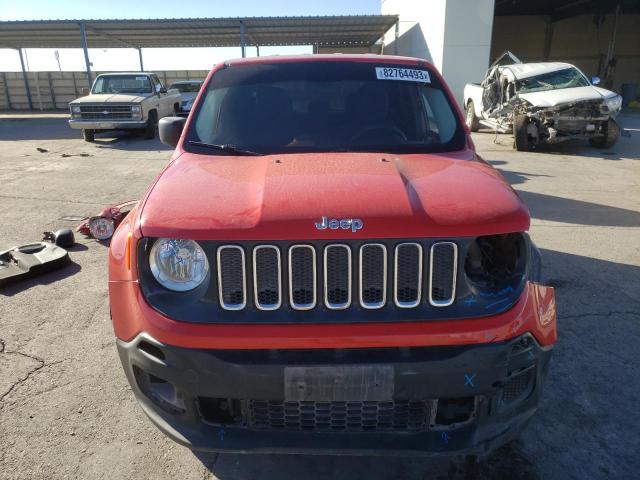 ZACCJBAB0HPE88247 - 2017 JEEP RENEGADE SPORT RED photo 5