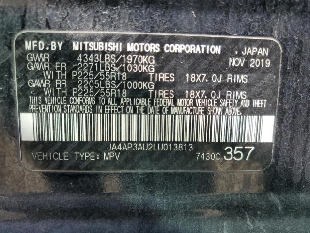 JA4AP3AU2LU013813 - 2020 MITSUBISHI OUTLANDER ES 黑色 照片 13