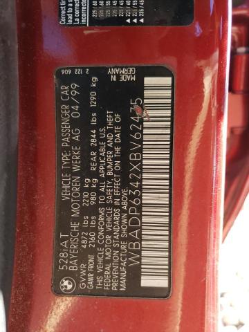 WBADP6342XBV62475 - 1999 BMW 528 IT AUTOMATIC Rojo foto 12