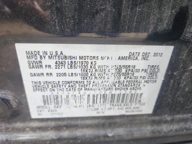 4A4AP4AU5DE012509 - 2013 MITSUBISHI OUTLANDER SE 黑色 照片 13