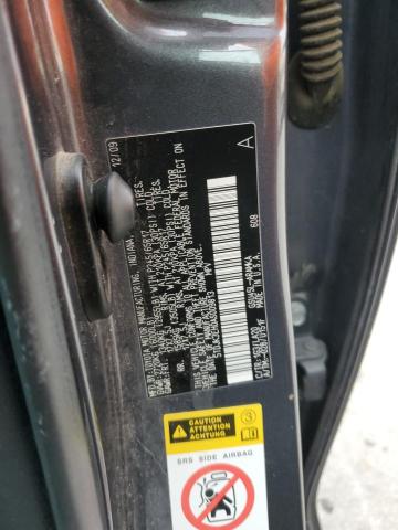 5TDJK3EH0AS009813 - 2010 TOYOTA HIGHLANDER SE CHARCOAL photo 12