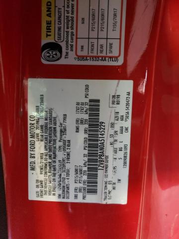 1ZVBP8AN0A5145229 - 2010 FORD MUSTANG RED photo 13