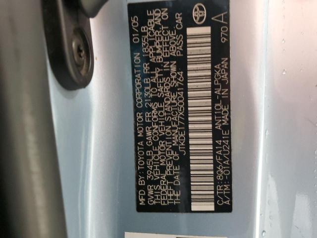 JTKDE177X50041764 - 2005 TOYOTA SCION TC BLUE photo 12