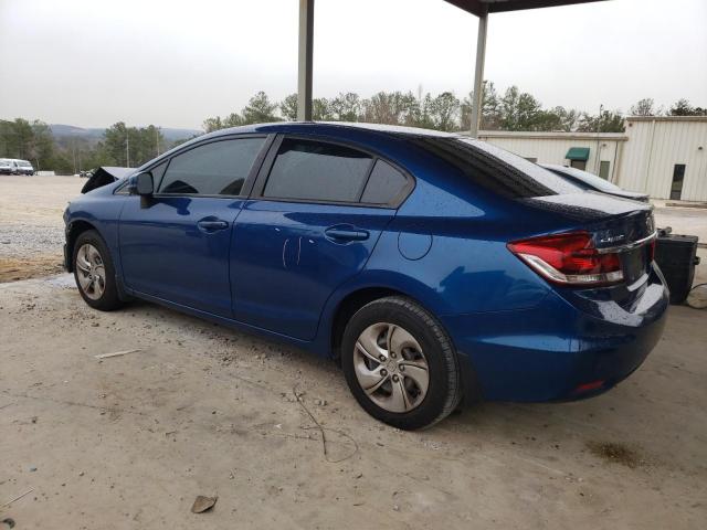 19XFB2F5XDE096249 - 2013 HONDA CIVIC LX BLUE photo 2